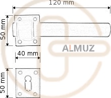 Klamka Milano 1831 - wymiary